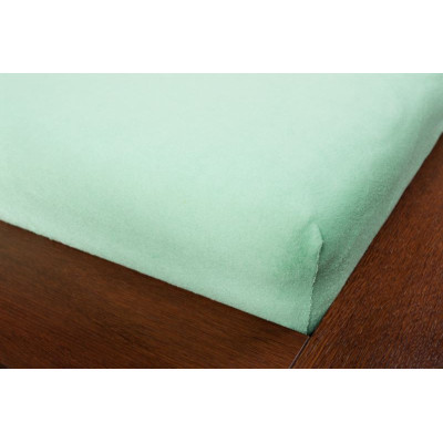 Froté prostěradla - barva světle zelená 90x200 cm