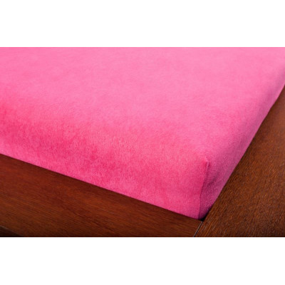 Froté prostěradla - barva sytě růžová 100x200 cm