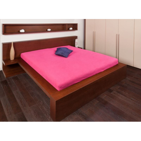 Froté prostěradla - barva sytě růžová 120x200 cm