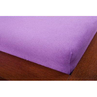 Froté prostěradla - barva tmavě fialová 120x200 cm