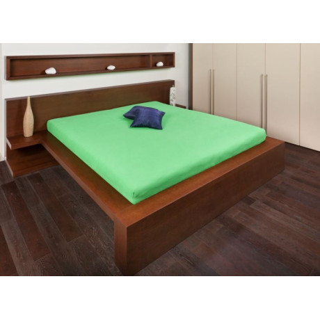 Froté prostěradla - barva zelená 110x200 cm