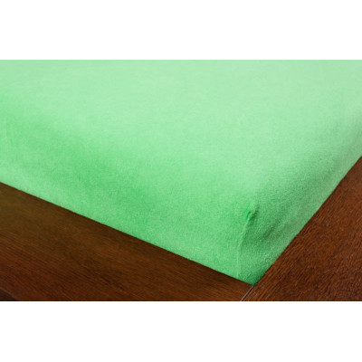 Froté prostěradla - barva zelená 110x200 cm