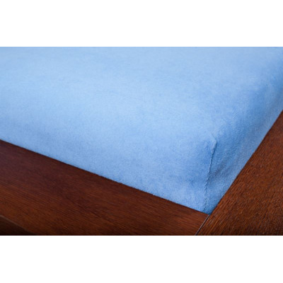 Froté prostěradla - modrá barva 120x200 cm