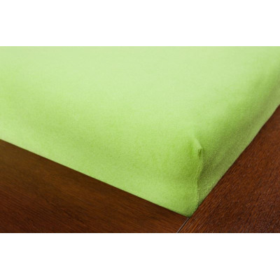 Froté prostěradla - pistáciová barva 100x200 cm