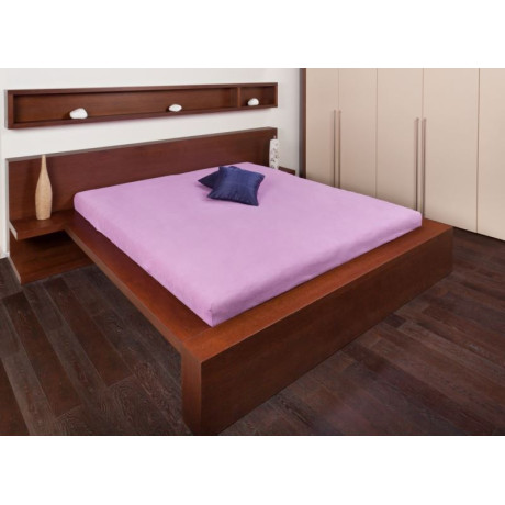 Froté prostěradla - švestková barva 100x200 cm