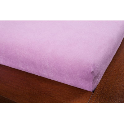Froté prostěradla - švestková barva 100x200 cm