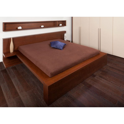 Froté prostěradla - tmavě hnědá barva 110x200 cm