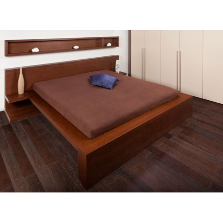 Froté prostěradla - tmavě hnědá barva 120x200 cm