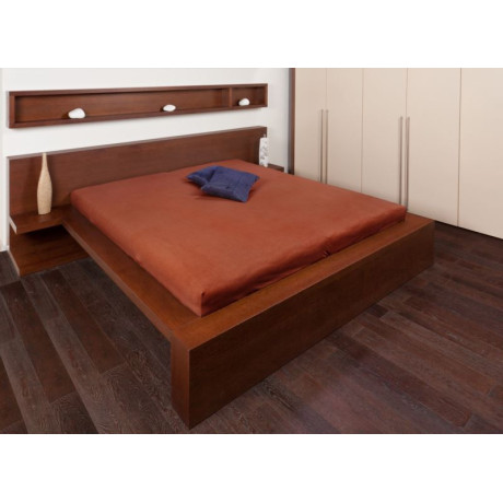 Froté prostěradla barva hnědá pálená 110x200 cm