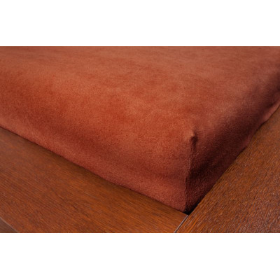 Froté prostěradla barva hnědá pálená 110x200 cm