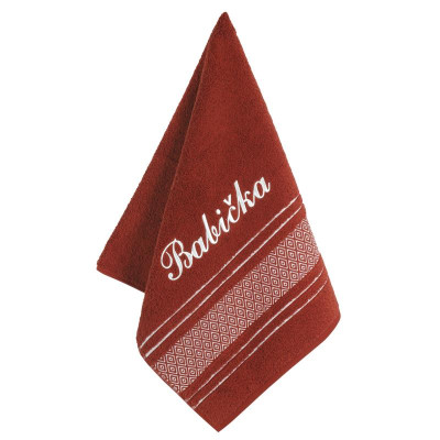 Froté ručník mozaika se jménem BABIČKA