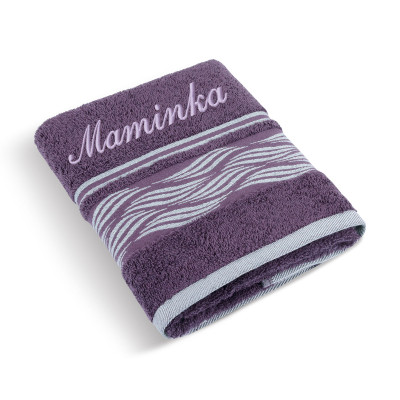 Froté ručník vlnka s výšivkou MAMINKA