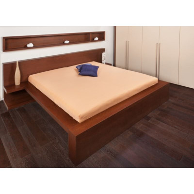 Jersey prostěradla - lososová 160x200 cm