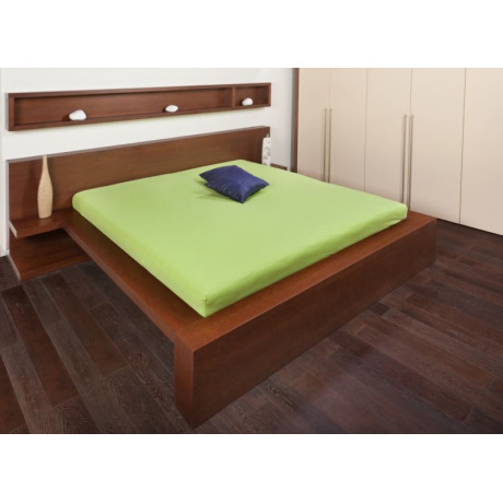 Jersey prostěradla pistáciová - 90x200 m