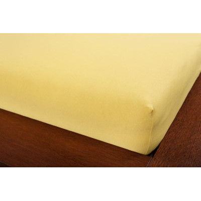 Jersey prostěradla - banánová 90x200 cm