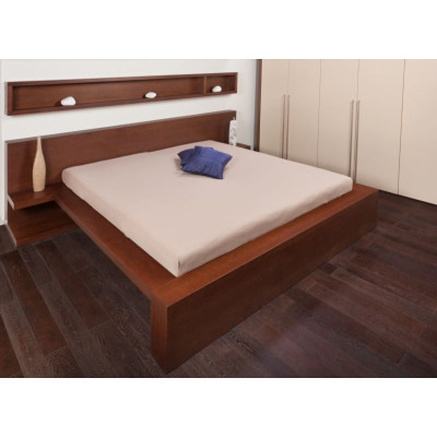 Jersey prostěradla - ořechová 90x200 cm