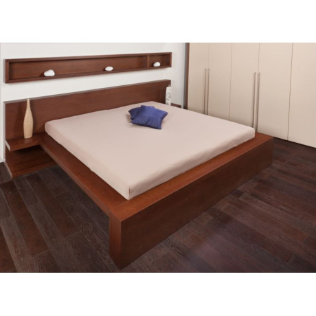 Jersey prostěradla - ořechová 90x200 cm