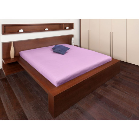 Jersey prostěradla - švestková 90x200 cm