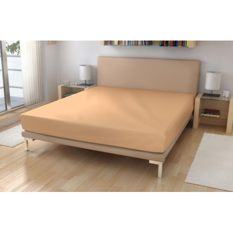 Jersey prostěradlo EXKLUSIVE Meruňková 180x200 cm