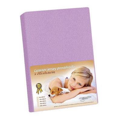 Jersey s elastanem - fialová 180x200 cm