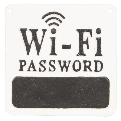 Kovová cedule WI-FI PASSWORD