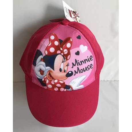 Kšiltovka Minnie růžová vel.52 Polyester