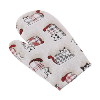 Kuchyňská chňapka - červená kočka