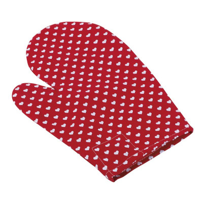 Kuchyňská chňapka - červená srdíčka