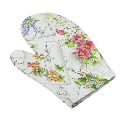 Kuchyňská chňapka - květinová pohlednice