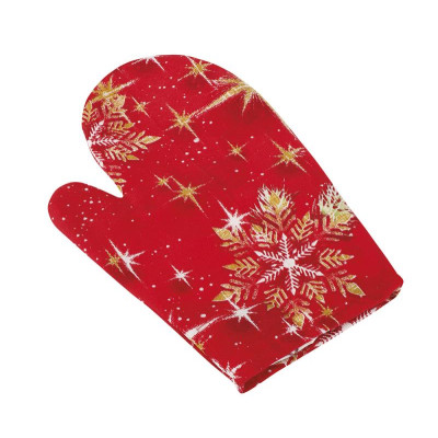 Kuchyňská chňapka - vánoční koule zlaté