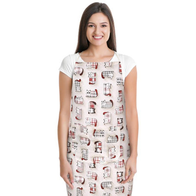 Kuchyňská zástěra EMA - červená kočka