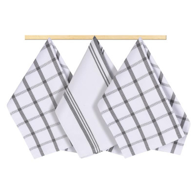 Kuchyňské utěrky - káro šedé