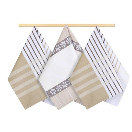 Kuchyňské utěrky - proužek béžový