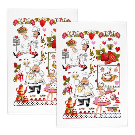 Kuchyňské utěrky - sada 2 kusů - Kuchař