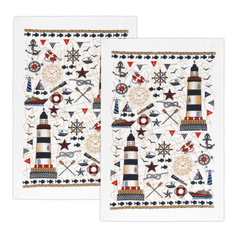 Kuchyňské utěrky - sada 2 kusů - Moře