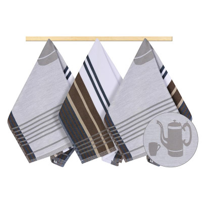 Kuchyňské utěrky - šedá konvička