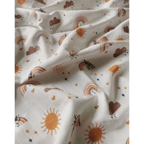 Látková plena s potiskem Duha Bavlna, 70x70 cm