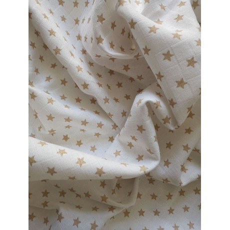 Látková plena s potiskem Hvězdičky zlaté 70x70 cm