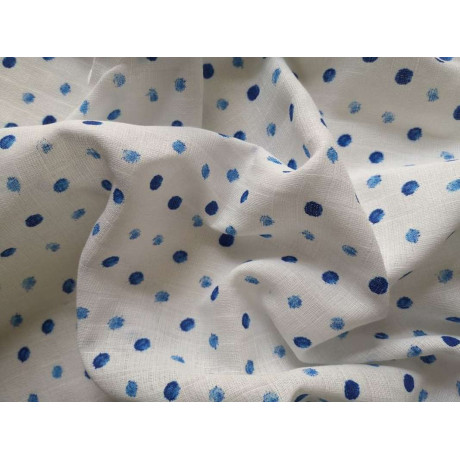 Látková plena s potiskem Kaňky modré Bavlna, 70x70 cm