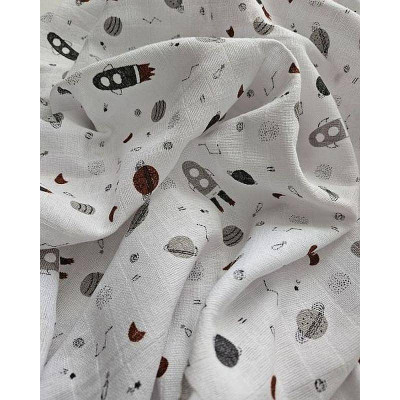 Látková plena s potiskem Vesmír Bavlna, 70x70 cm