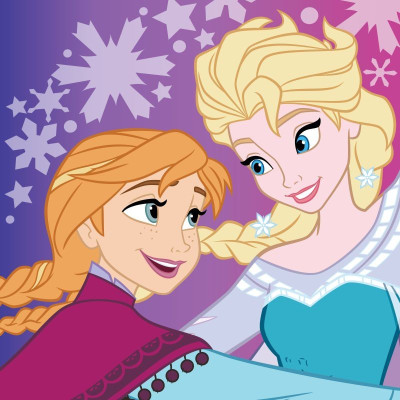 Magický ručníček Ledové Království lila, 30x30 cm