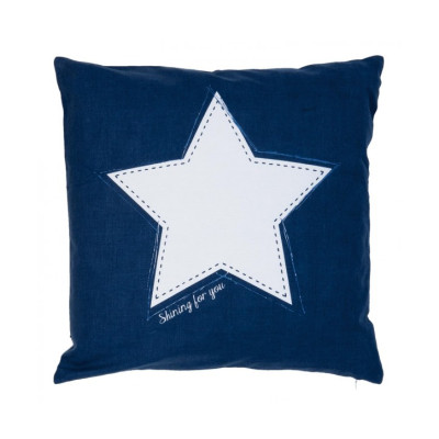 Modrý povlak na polštář Shining for you 40x40 cm