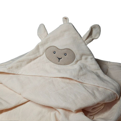 Mušelínová osuška s kapucí