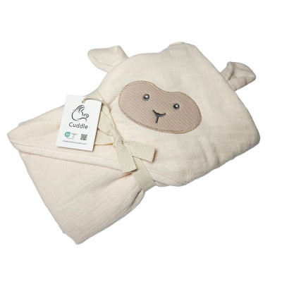 Mušelínová osuška s kapucí