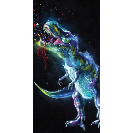 Osuška Dinosaur Black 70x140 cm