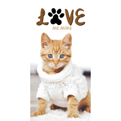 Osuška Kotě rezavé Bavlna - Froté, 70x140 cm