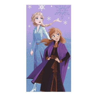 Osuška Ledové Království lila Bavlna - Froté, 70x140 cm