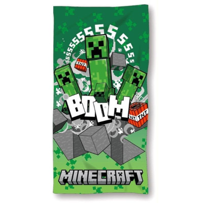 Osuška Micro Minecraft Boom Polyester, 70x140 cm