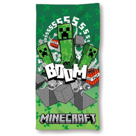 Osuška Micro Minecraft Boom Polyester, 70x140 cm