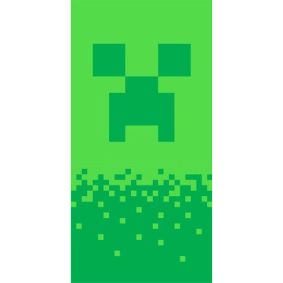 Osuška Minecraft Digital Creeper Bavlna - Froté, 70x140 cm